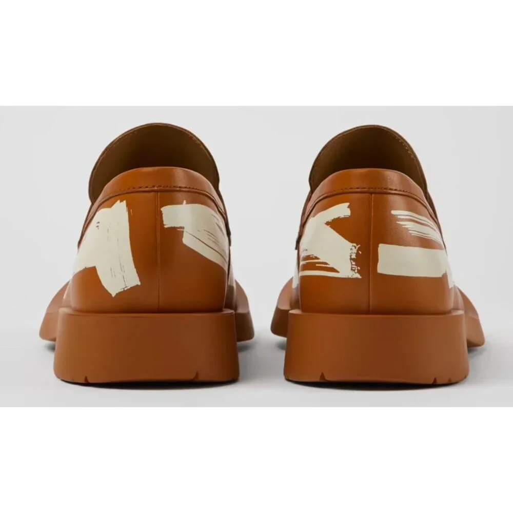 🆕CAMPERLAB 198 Loafer Shoes Brown White Leather 11 - Picture 3 of 12